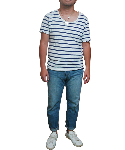 白ボーダースタイル