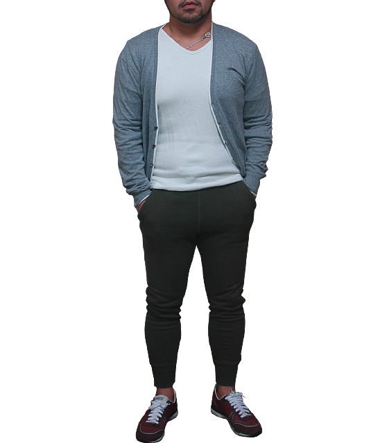 グレーカーディガンスタイル