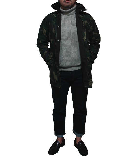 迷彩Barbourスタイル