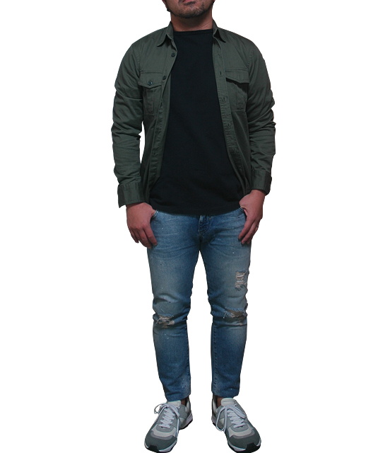 ユニクロカーキワークシャツ