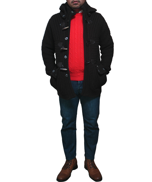 BARKニットダッフルコーデ