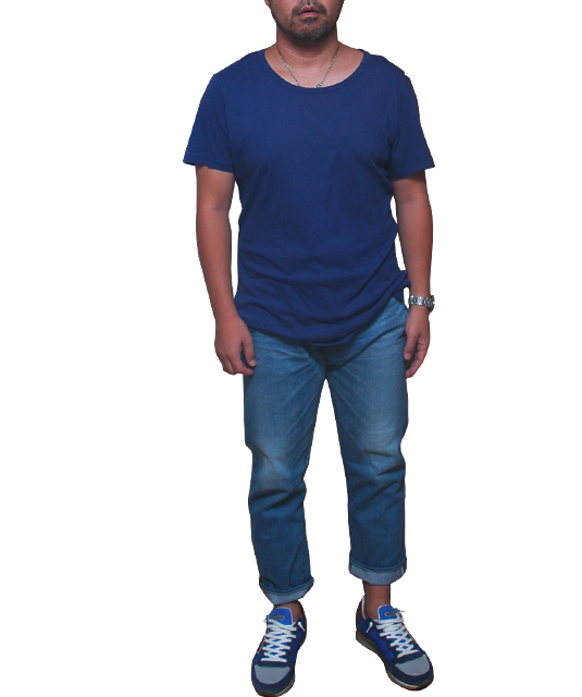 DENHAM青Tシャツ