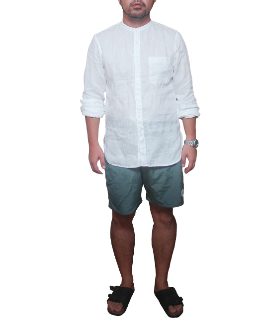 uniqloスタンドカラーシャツ