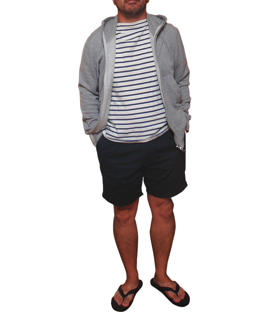 LOOPWHEELERグレーパーカー