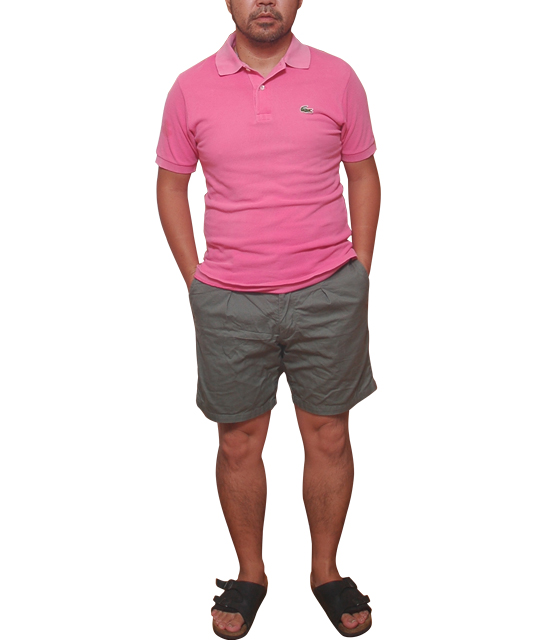 ピンクラコステポロシャツ