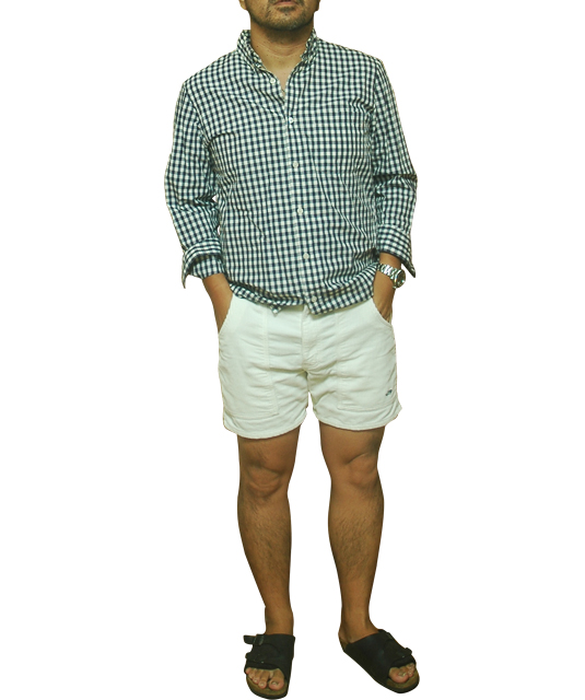 無印良品のギンガムチェックシャツ