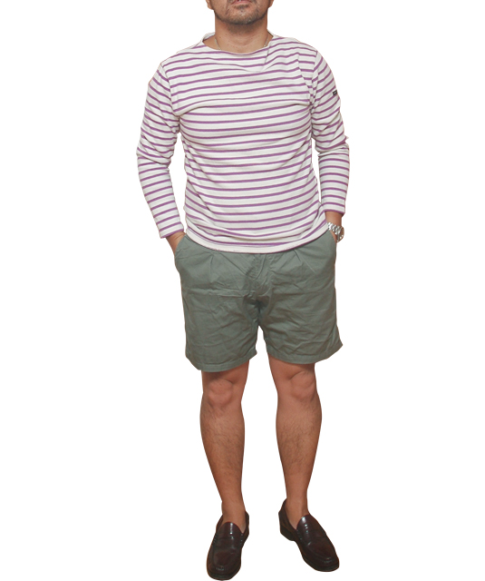 セントジェームスボーダショーツコーデ