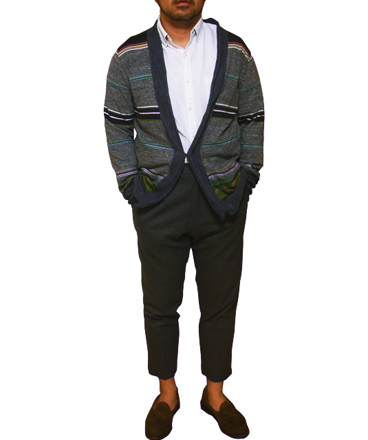 レミレリーフカーディガンコーデ