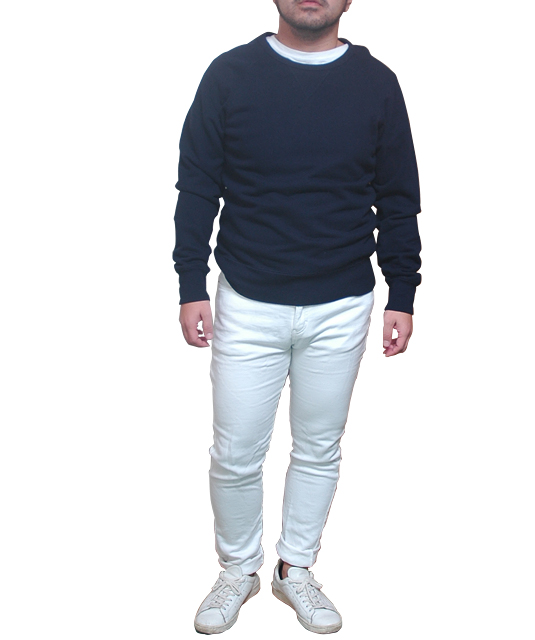 ネイビー白パンスタイル