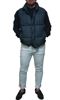 スタンドカラーシャツコーデ