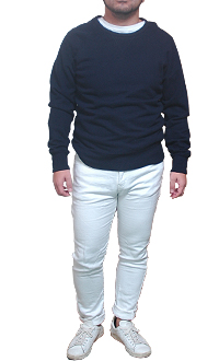 ネイビー白パンスタイル